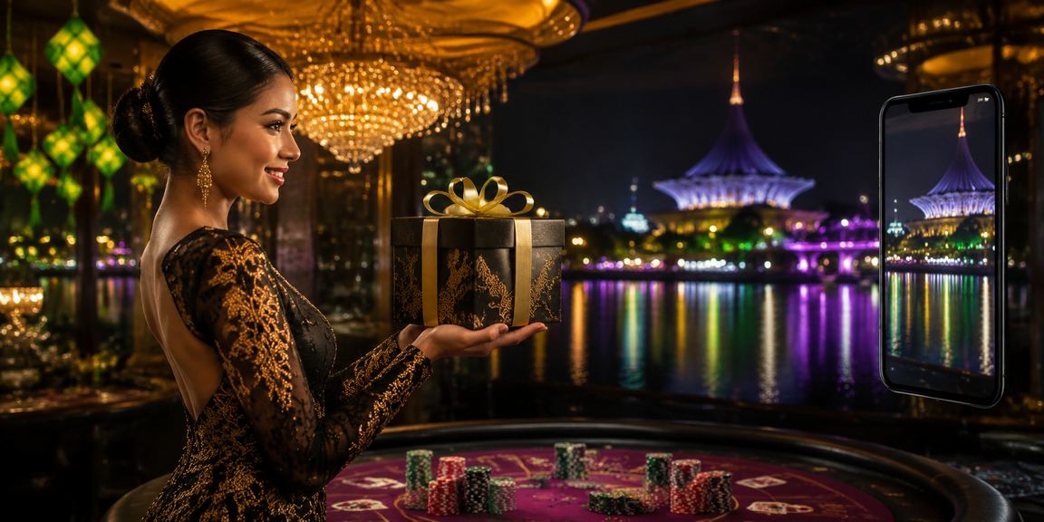 Suasana kasino mudah alih di Kuching sempena Hari Raya